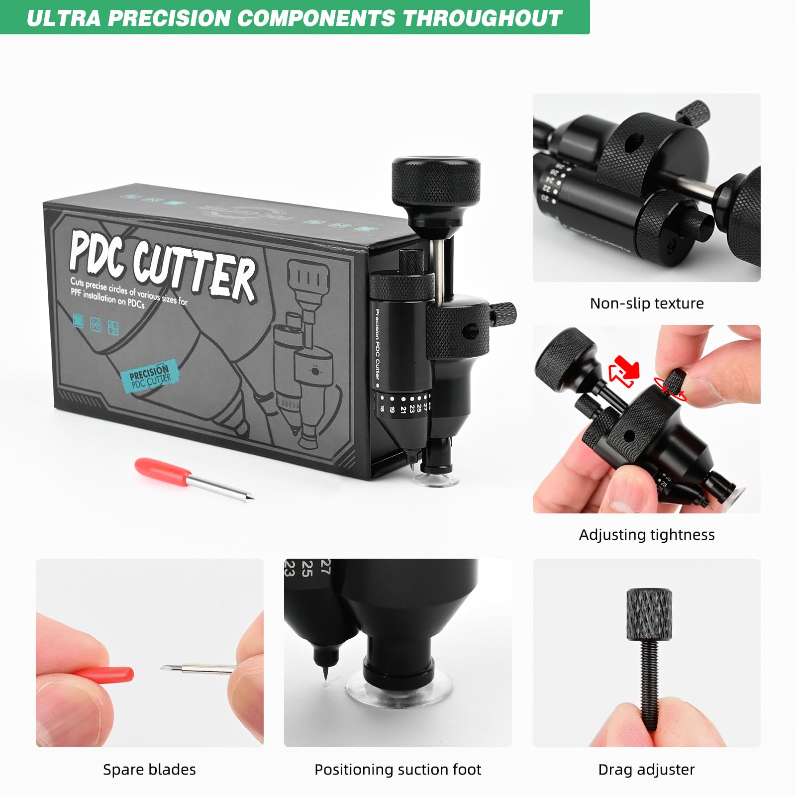 Gomake blade depth dial close-up showing micro-adjustment for safer cuts