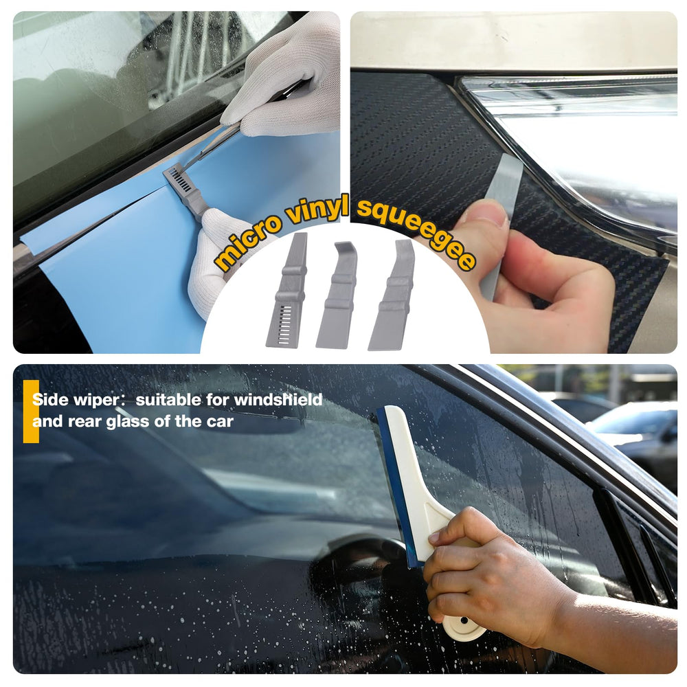 Gomake kit in use on car door showing easier wrap installation