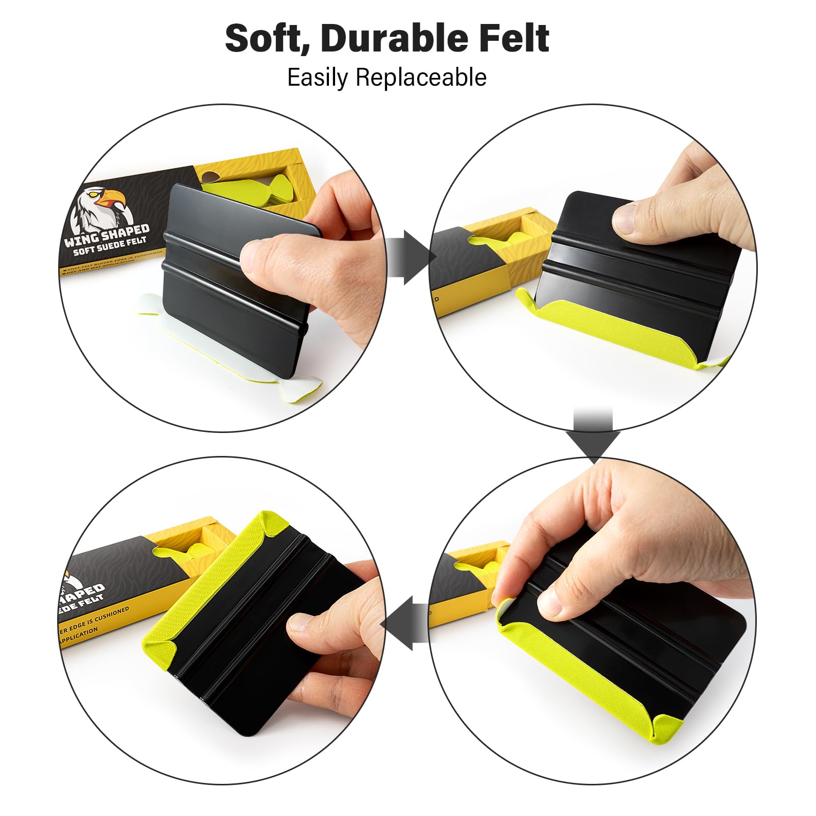 Gomake felt smoothing vinyl wrap showing reduced drag and bubbles