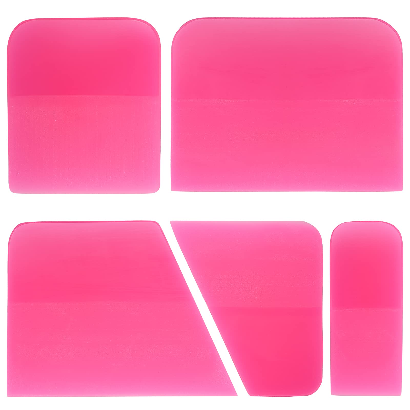 Gomake front view of five-piece squeegee kit showing all tools and packaging, versatile set