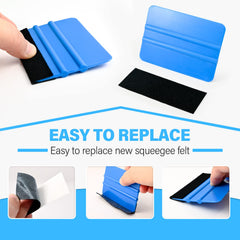 Gomake squeegee smoothing car window tint to remove bubbles and fluid under film