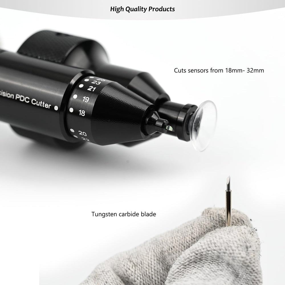 Gomake cutter attached to car via suction foot providing stable, accurate cutting