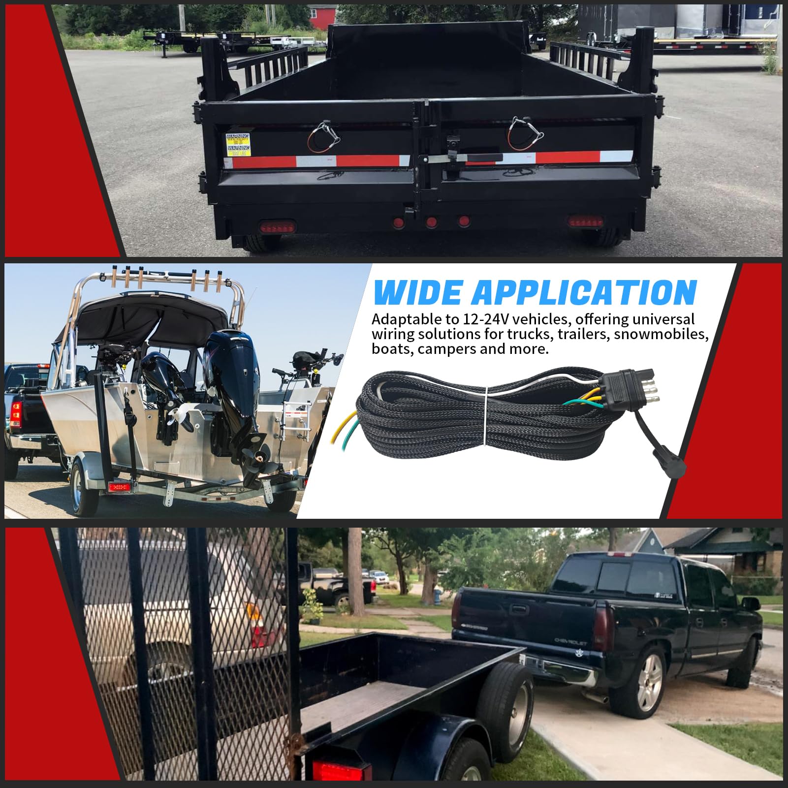 Gonice harness installed on trailer showing organized routing and tidy finish