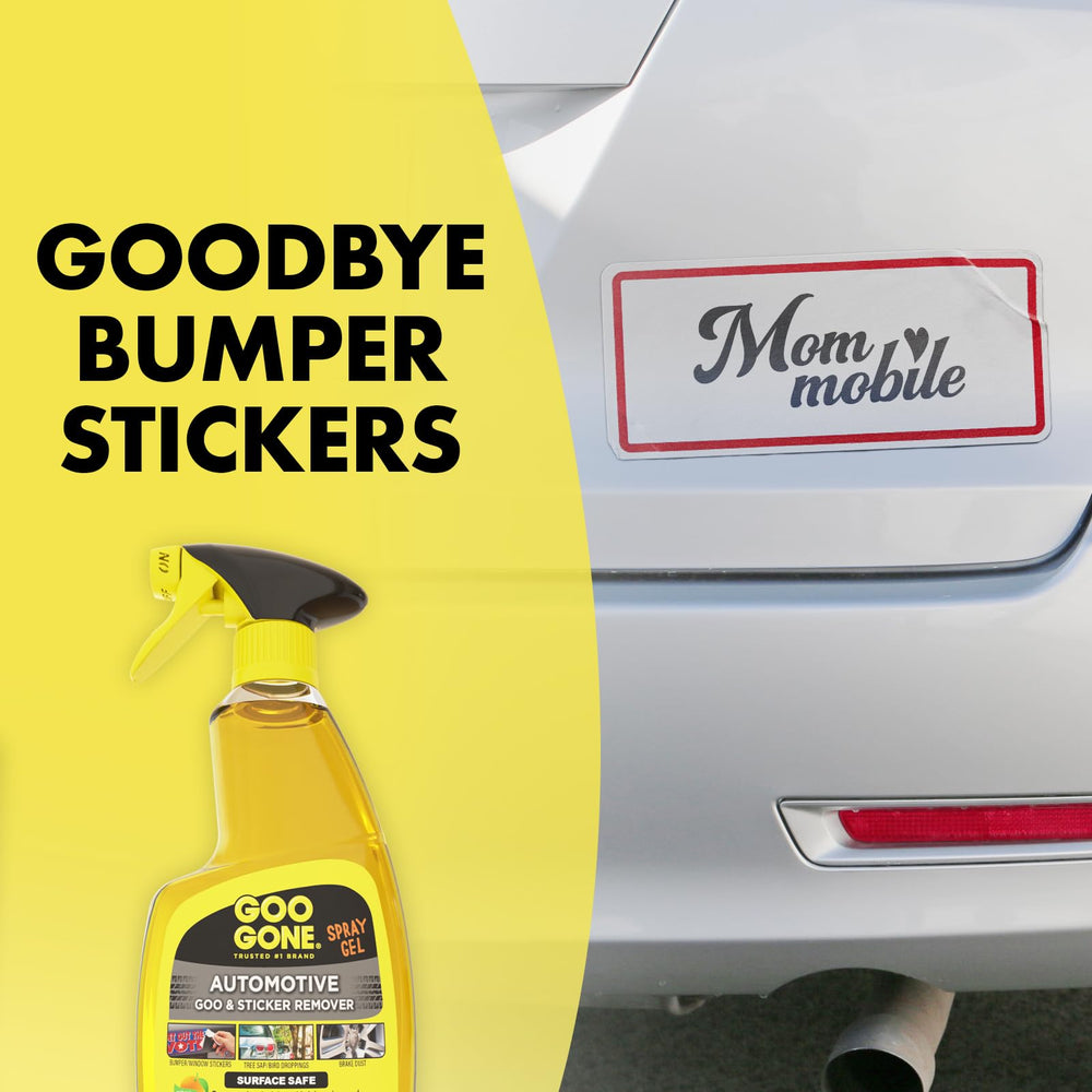 Goo Gone lifting sticky gum from car upholstery to restore fabric