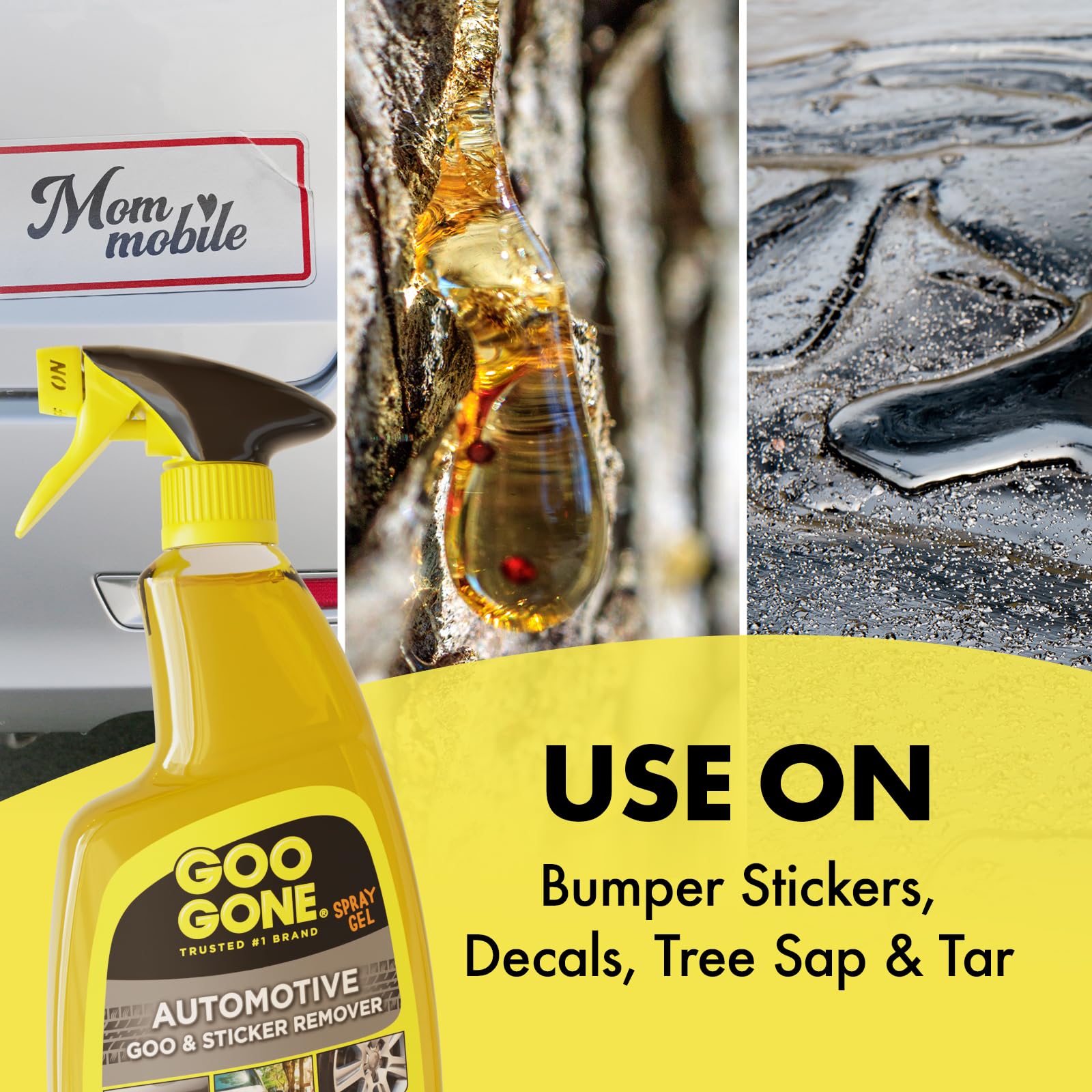 Goo Gone microfiber buffing towel included for gentle residue removal