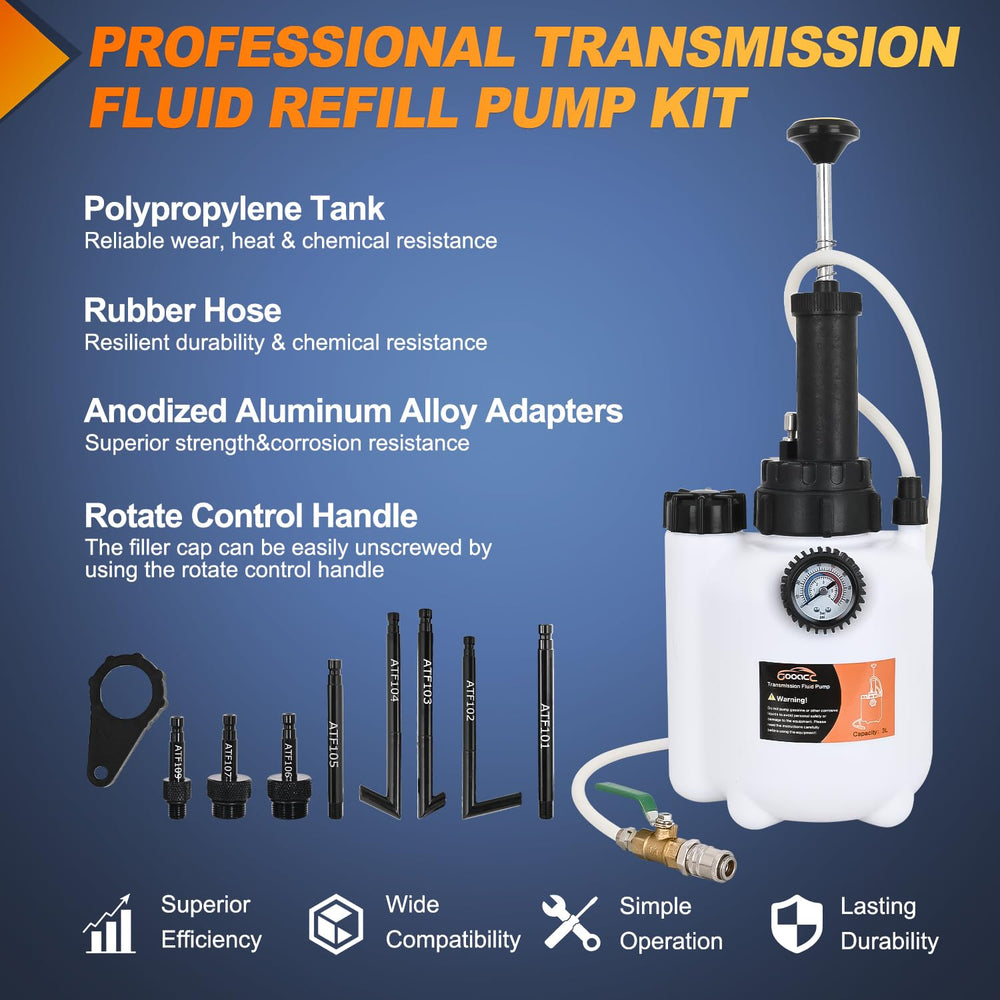 GOOACC hose and connection detail showing durable seal for leak-free transfers