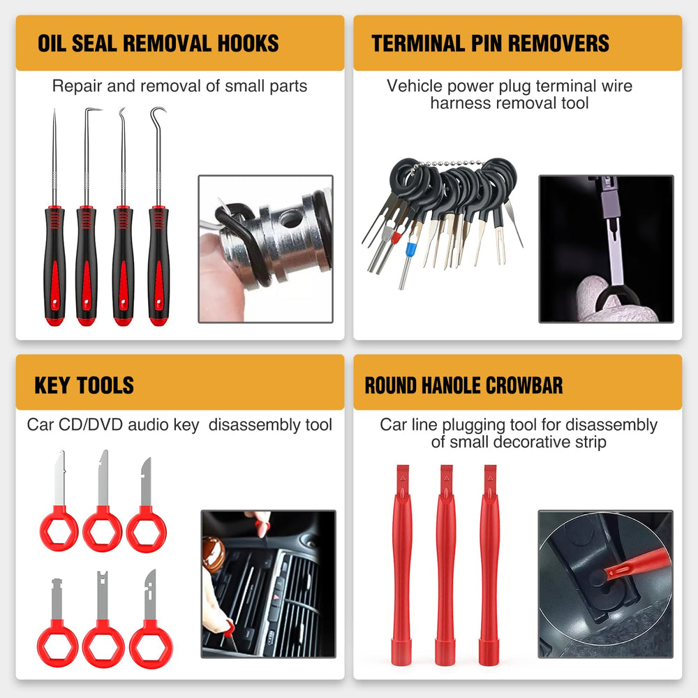 GOOACC terminal removal tools array for safe connector releases and wiring work