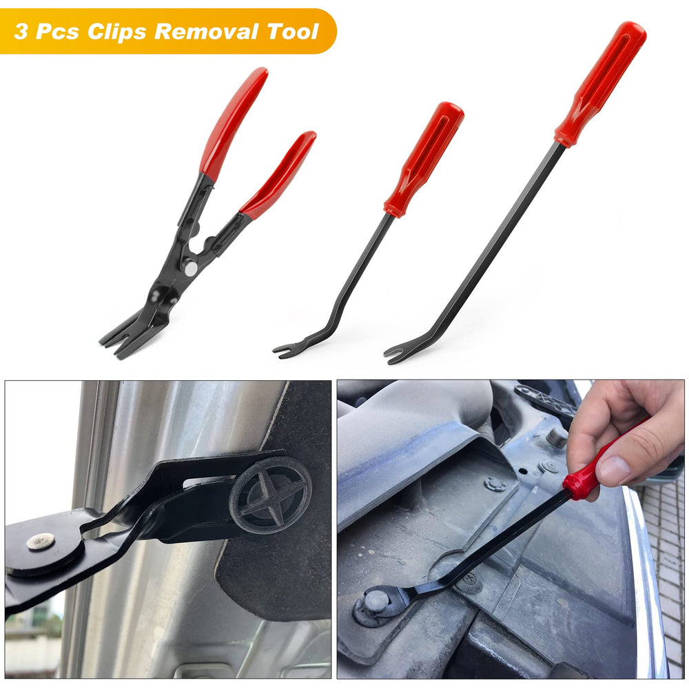 GOOACC spoon-shaped pry tool removing car door panel without scratching paint