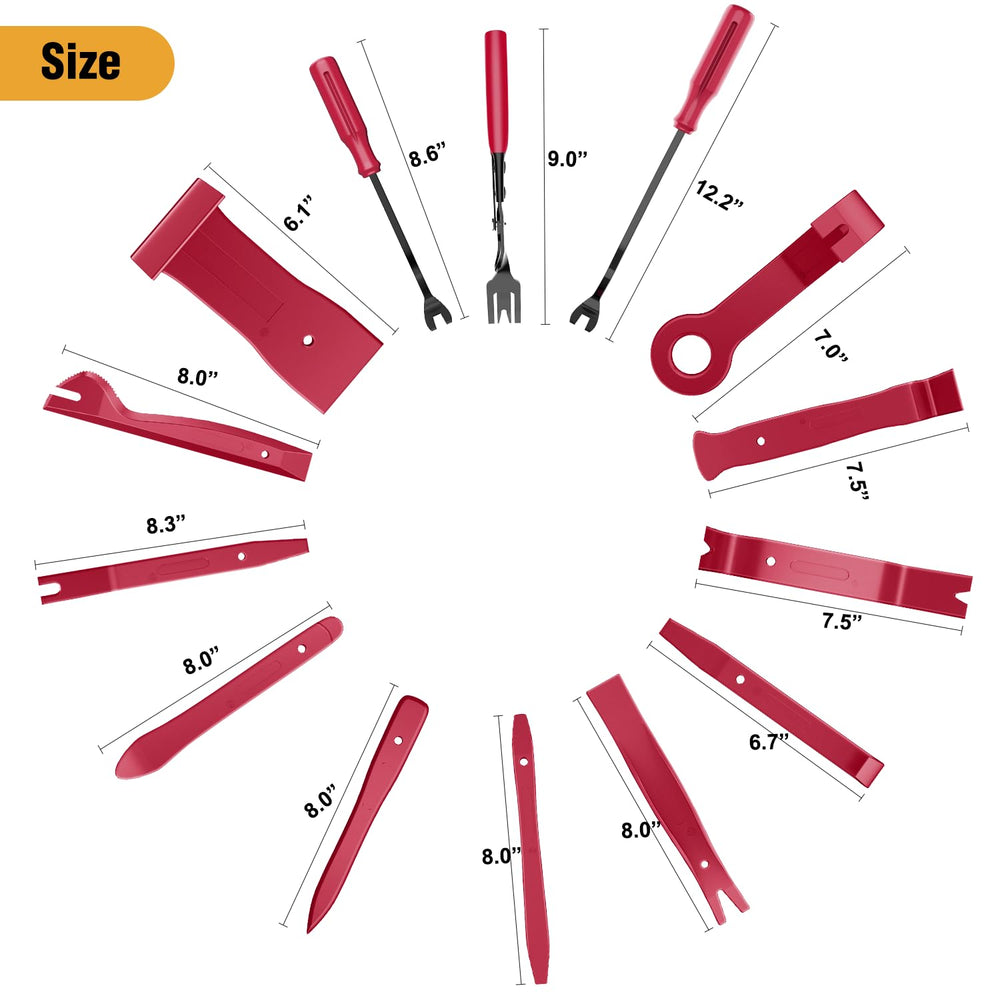 GOOACC zippered pouch open with organized compartments for quick tool access