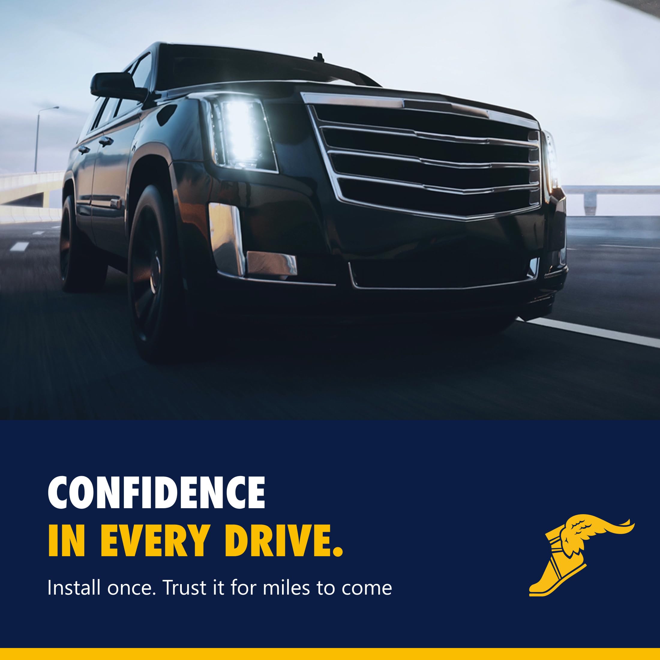 Goodyear label and part number visible proving exact-fit identification benefit