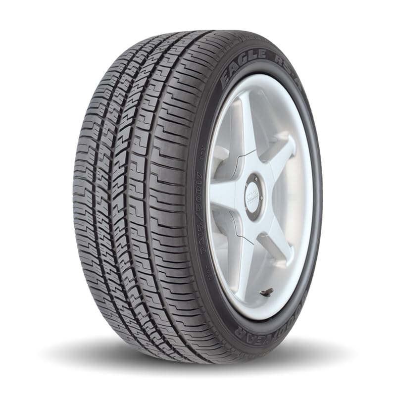 Goodyear Eagle RS-A on wet pavement illustrating water evacuation and hydroplaning resistance