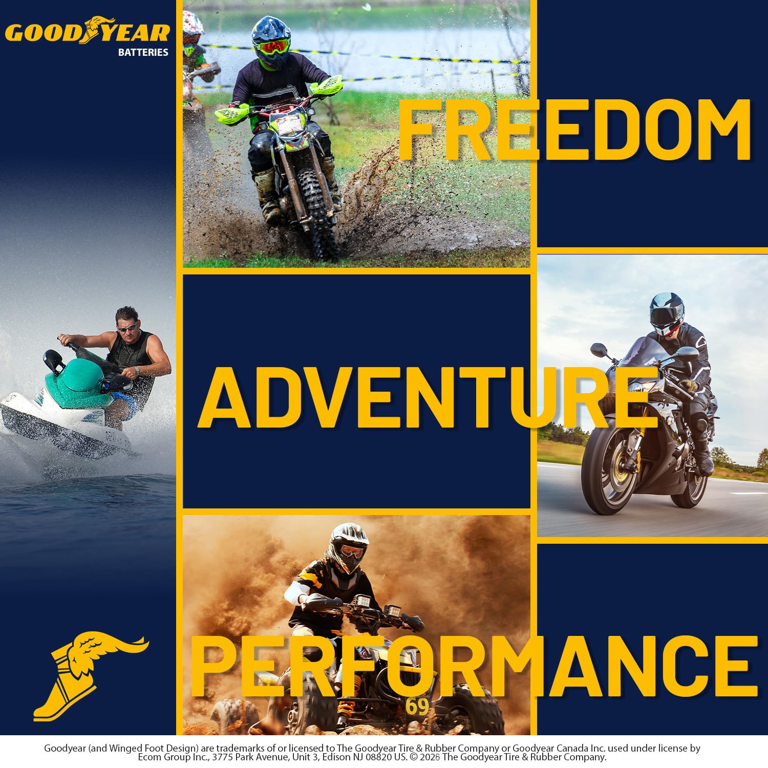 Goodyear GYTX20L installed on motorcycle demonstrating fit and reliable starting