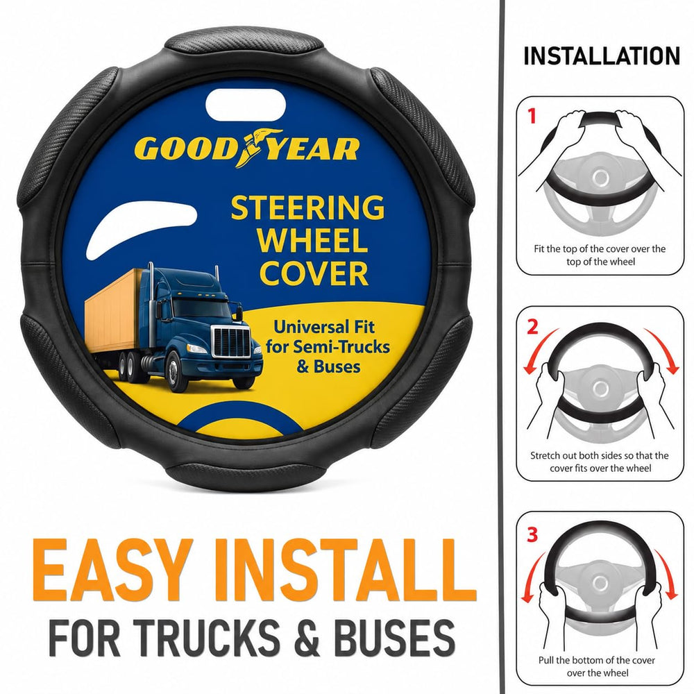 Goodyear lifestyle cab interior shot highlighting comfort and clean fleet appearance