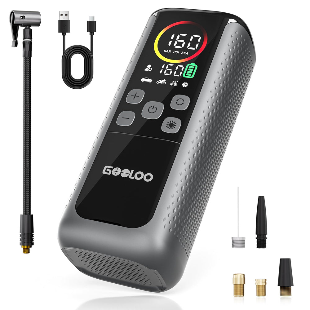GOOLOO GT160 front angle showing compact body and control layout for easy storage