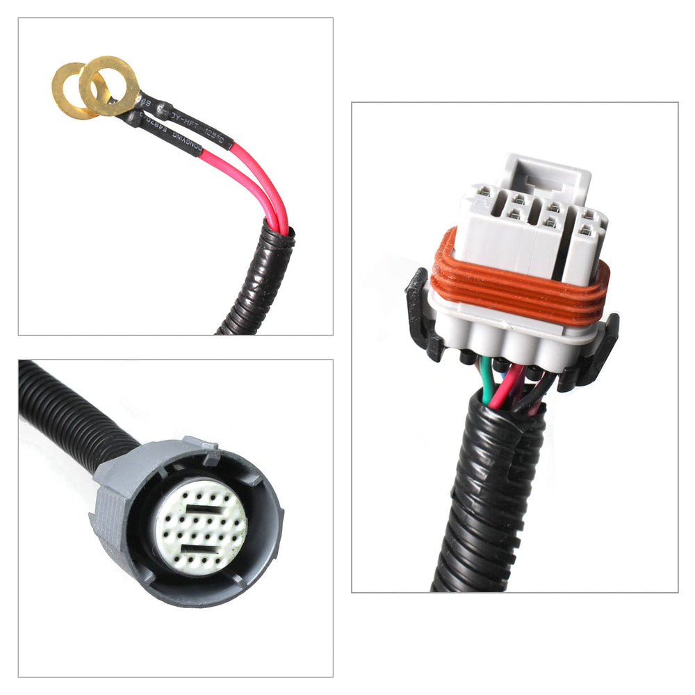 Goopool harness installed in engine bay showing tidy routing and reliable connections