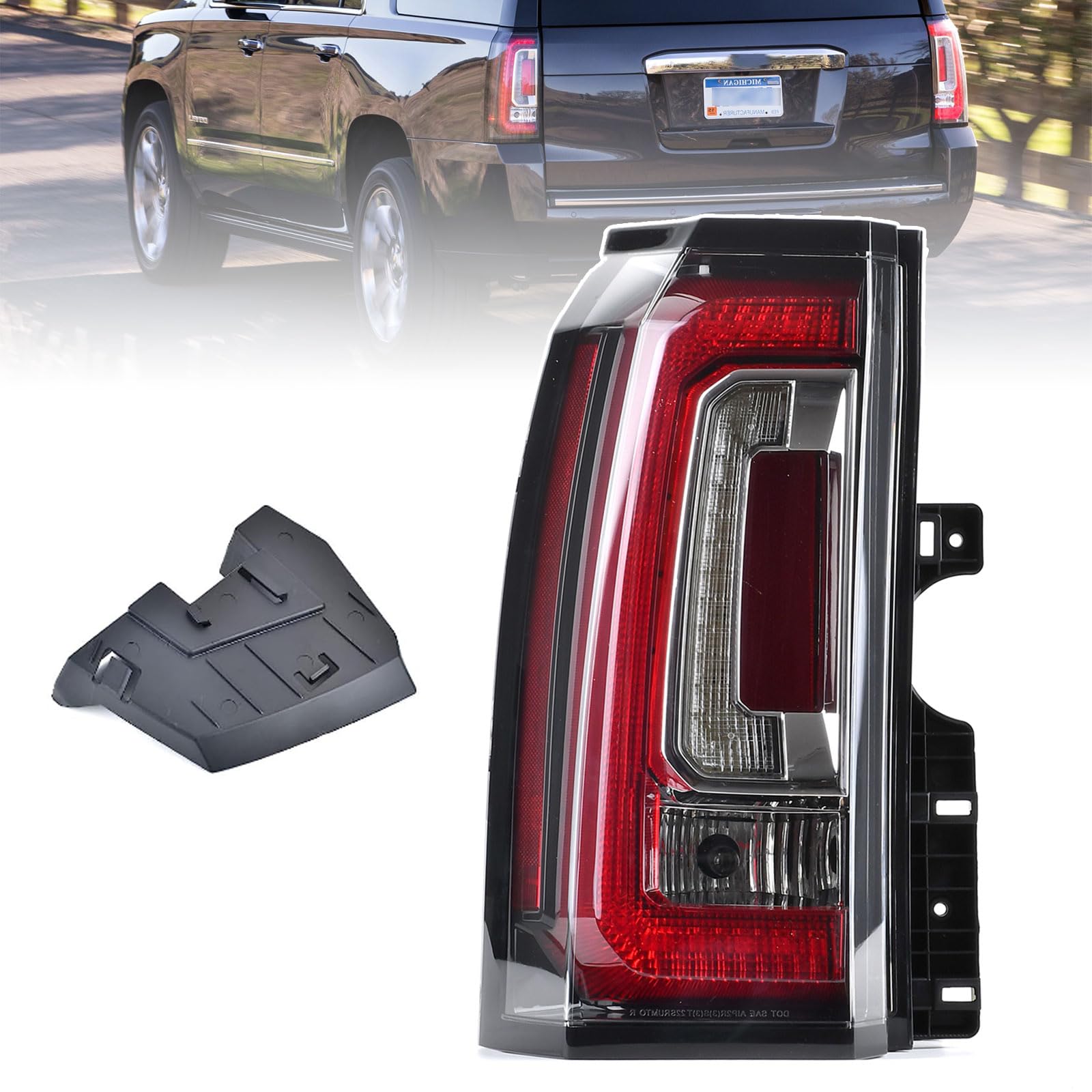 Goopool left tail light front view showing fit and finish