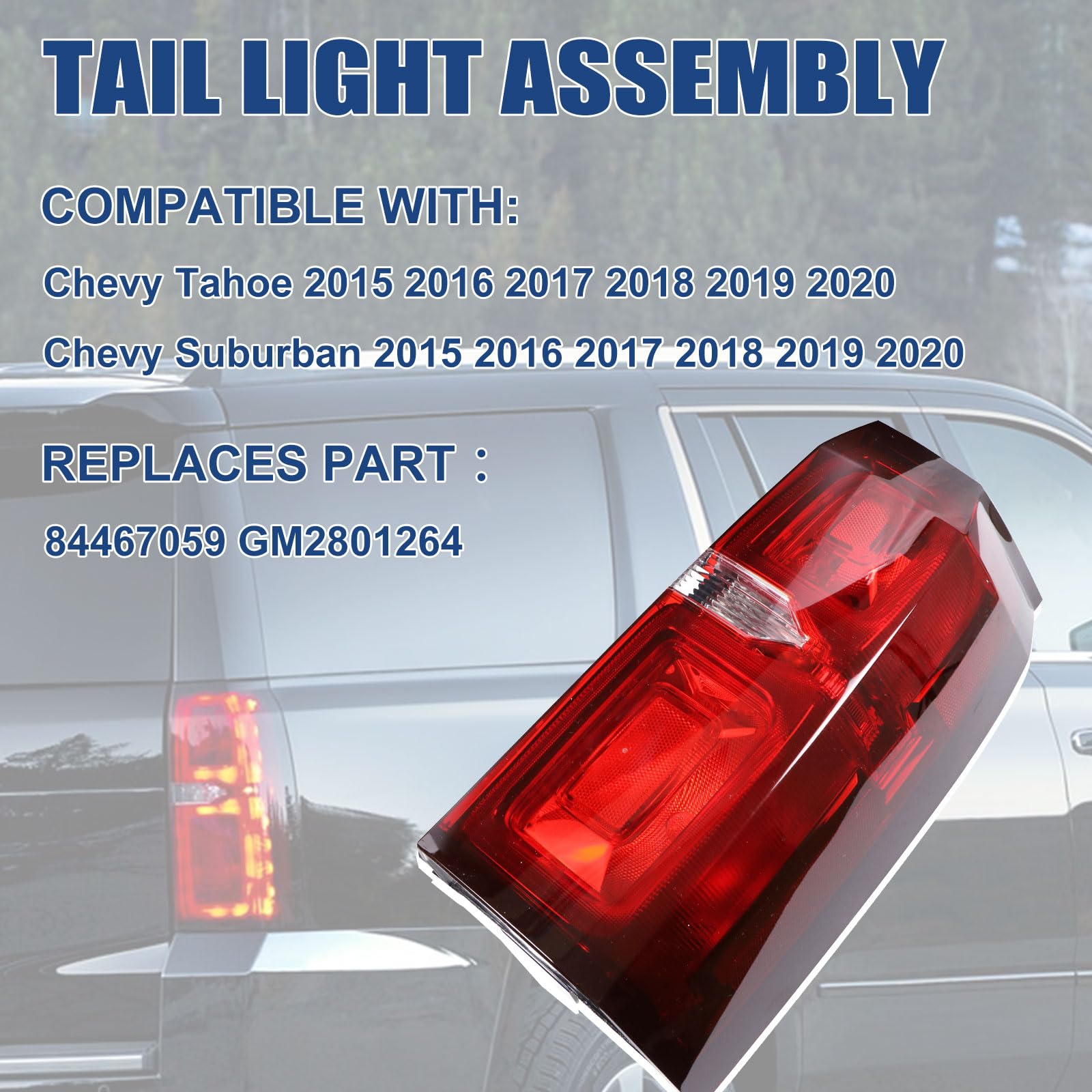 Goopool tail light rear with wiring harness and plug for easy connection