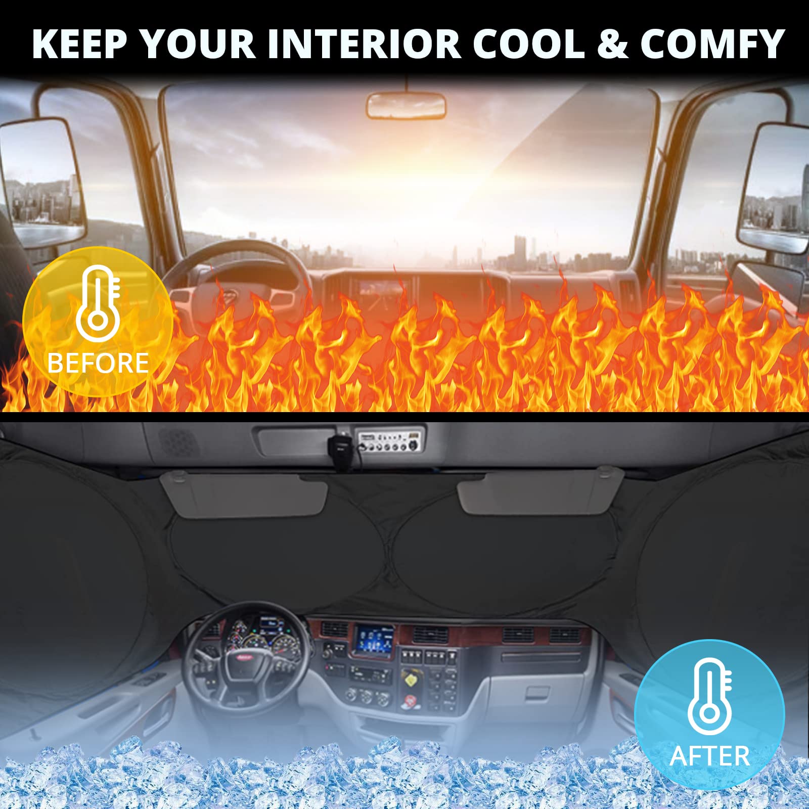 GOOSLA velcro mounting on side window for easy no-tool installation