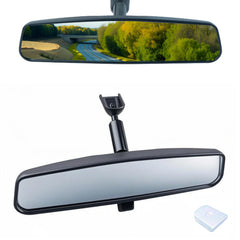 gopupu front view showing full 10.5 inch mirror and secure mount benefit