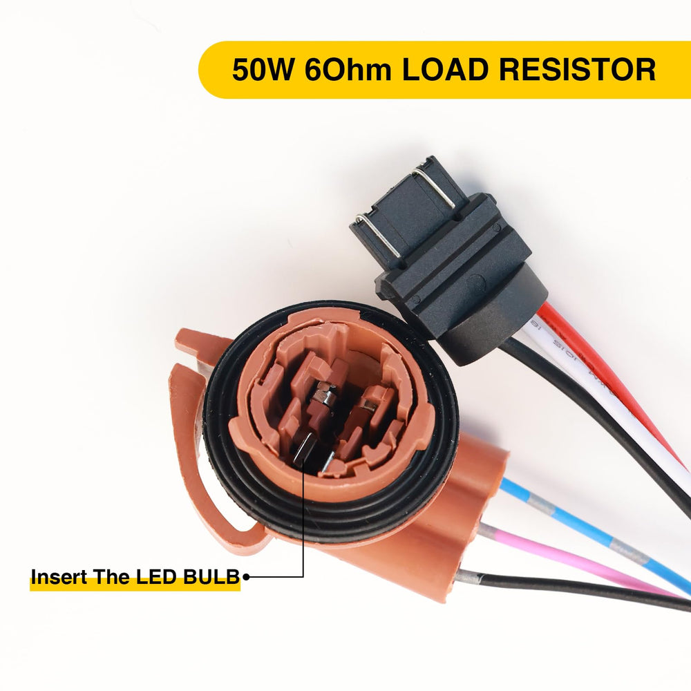 gopupu packaging and contents showing two harnesses and resistors for left and right sides