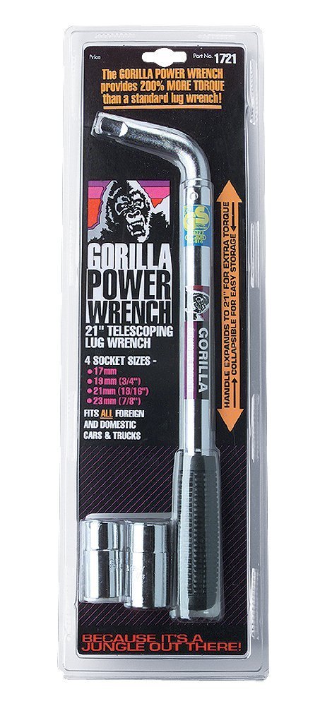 Gorilla Automotive wrench front view showing compact design and storage benefit