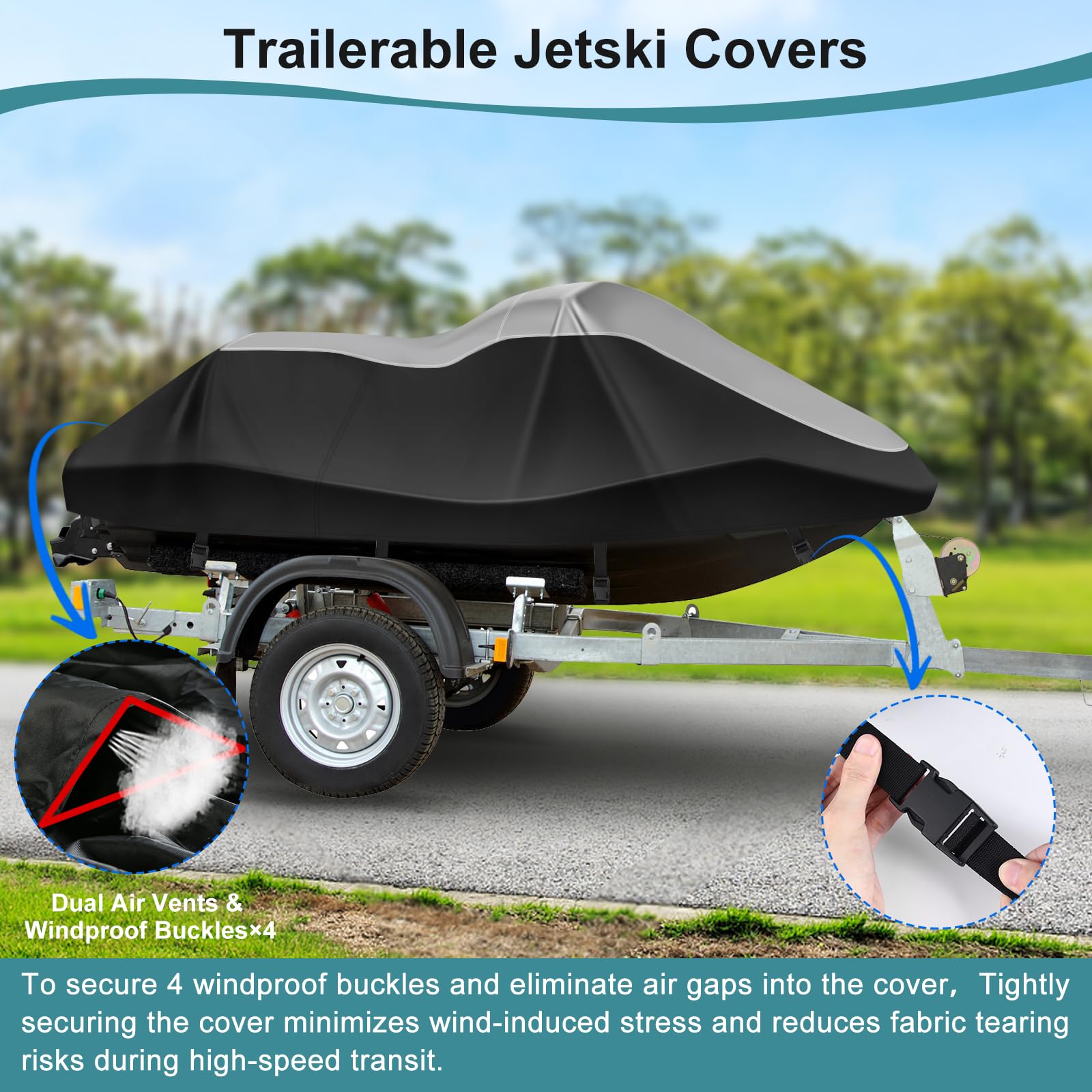 GRABADO folded cover in storage bag for compact transport and organization