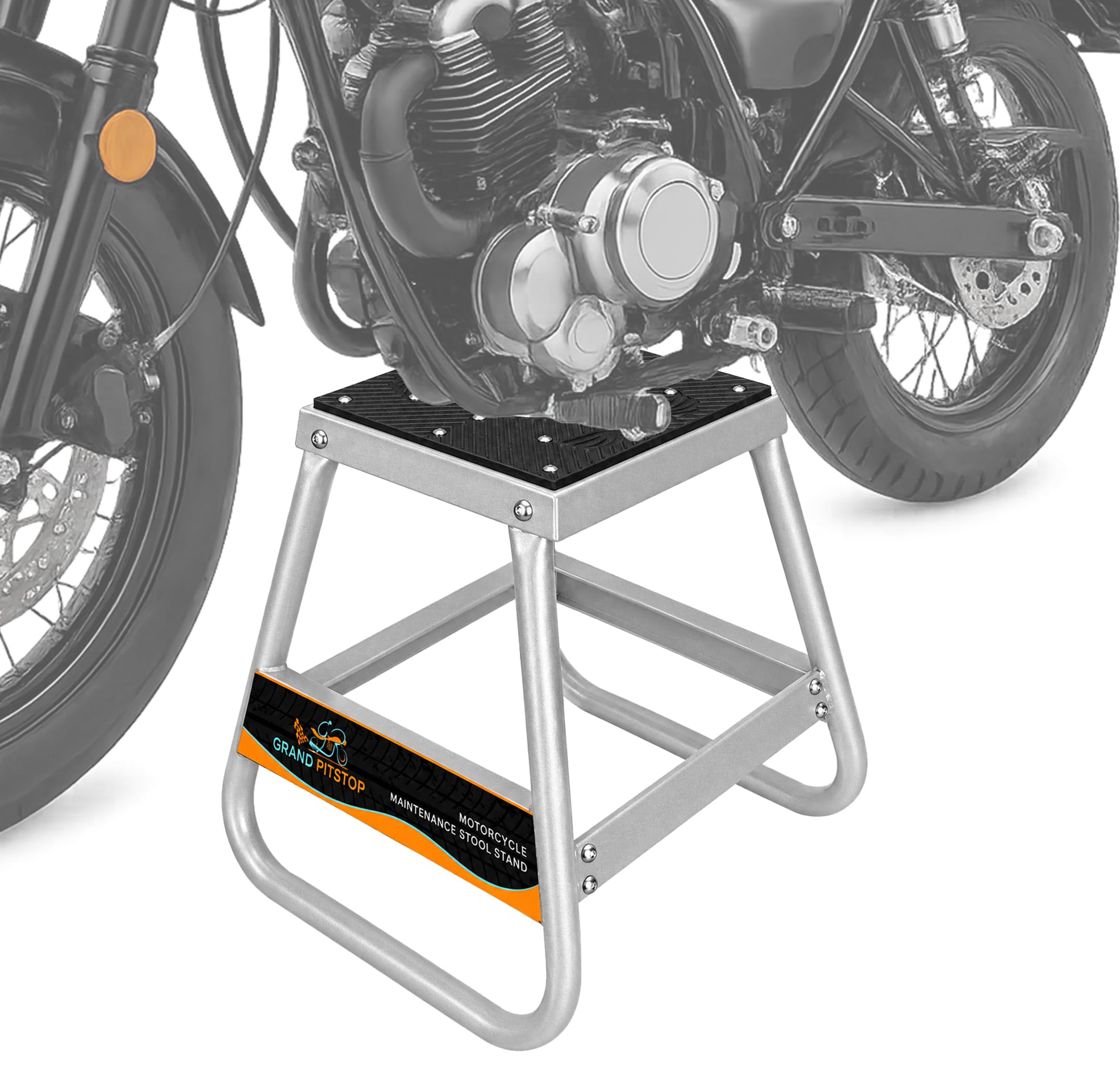 GRAND PITSTOP stand disassembled into parts for compact transport and storage