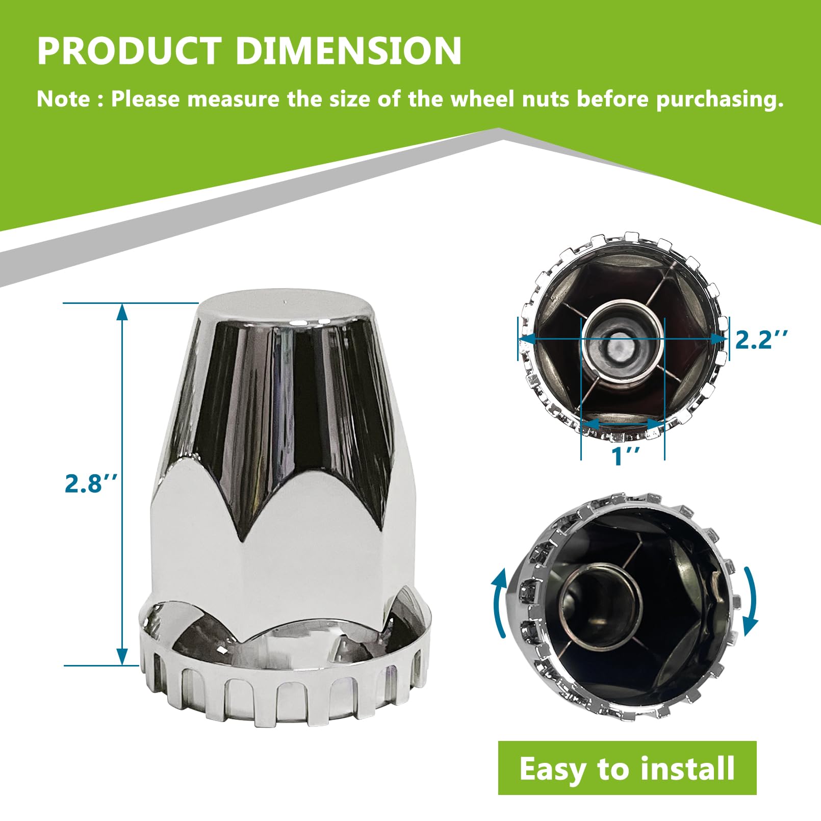 Grandroad auto chrome finish reflecting light for long-lasting appearance