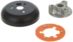Grant hardware and matte black trim layout with labeled components for easy installation