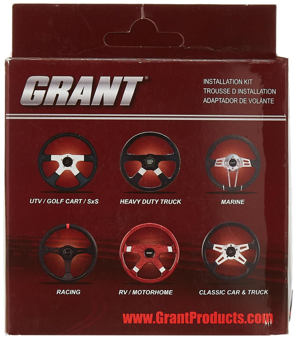 Grant installation kit front packaging showing included parts and fitment benefits