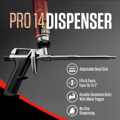 Great Stuff Pro 14 trigger detail showing metal trigger durability