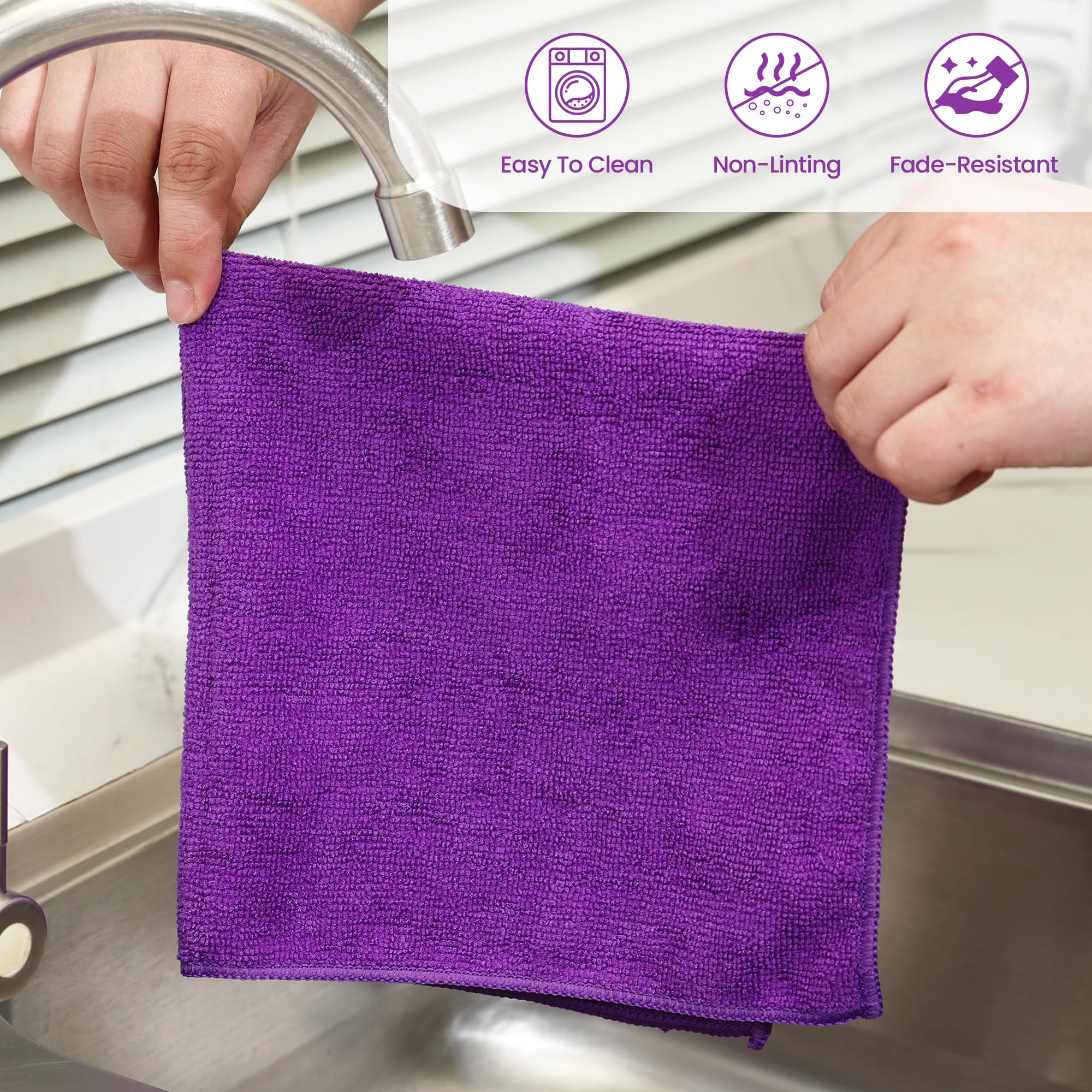 GREEN POMELO towels in washing machine showing long-lasting durability