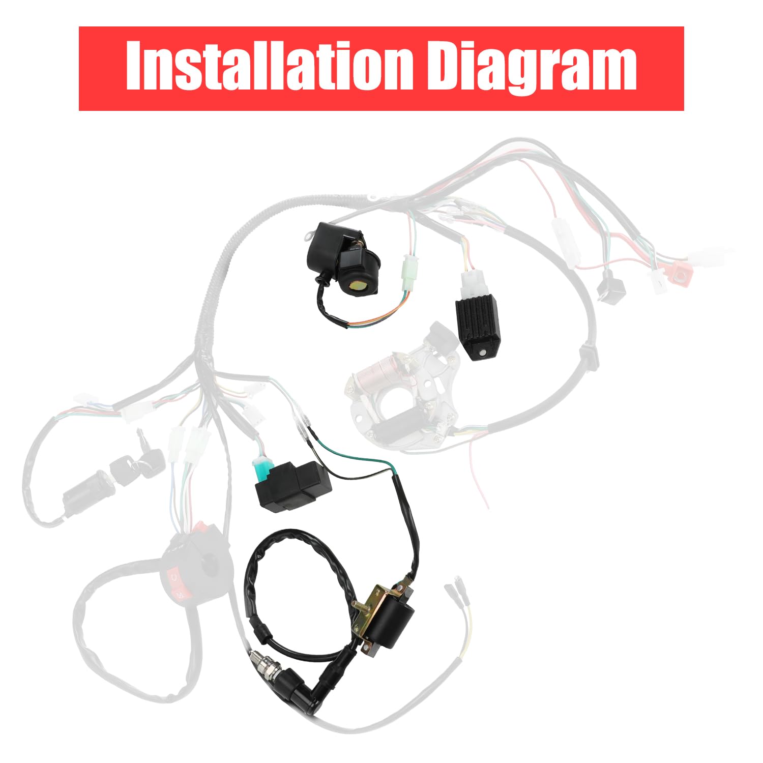GREHUA starter solenoid side view for dependable starter engagement