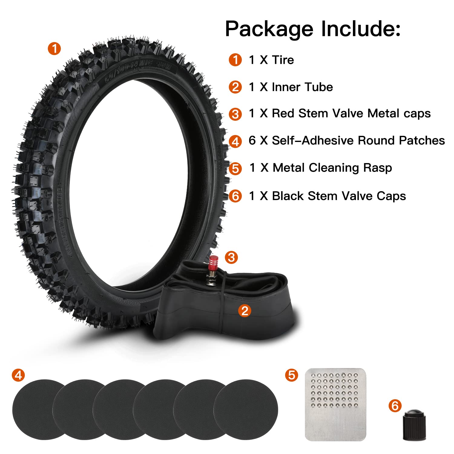 GREHUA tire mounted on 14-inch rim demonstrating proper fit and handling benefit