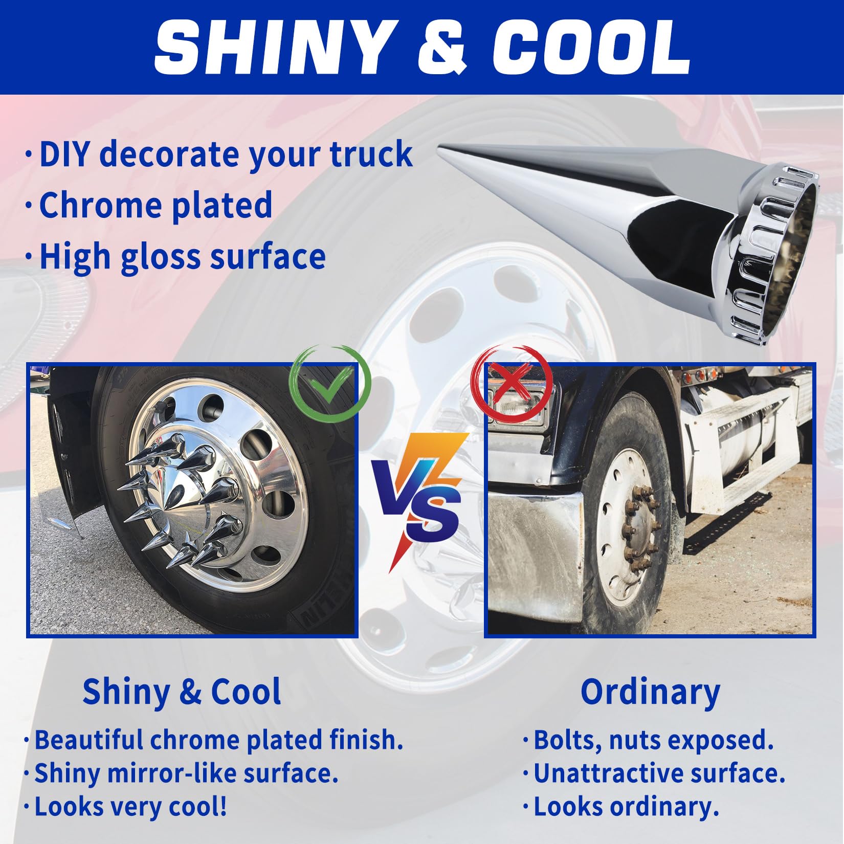 GREPSPUD installed on truck wheel demonstrating dramatic look and easy DIY upgrade