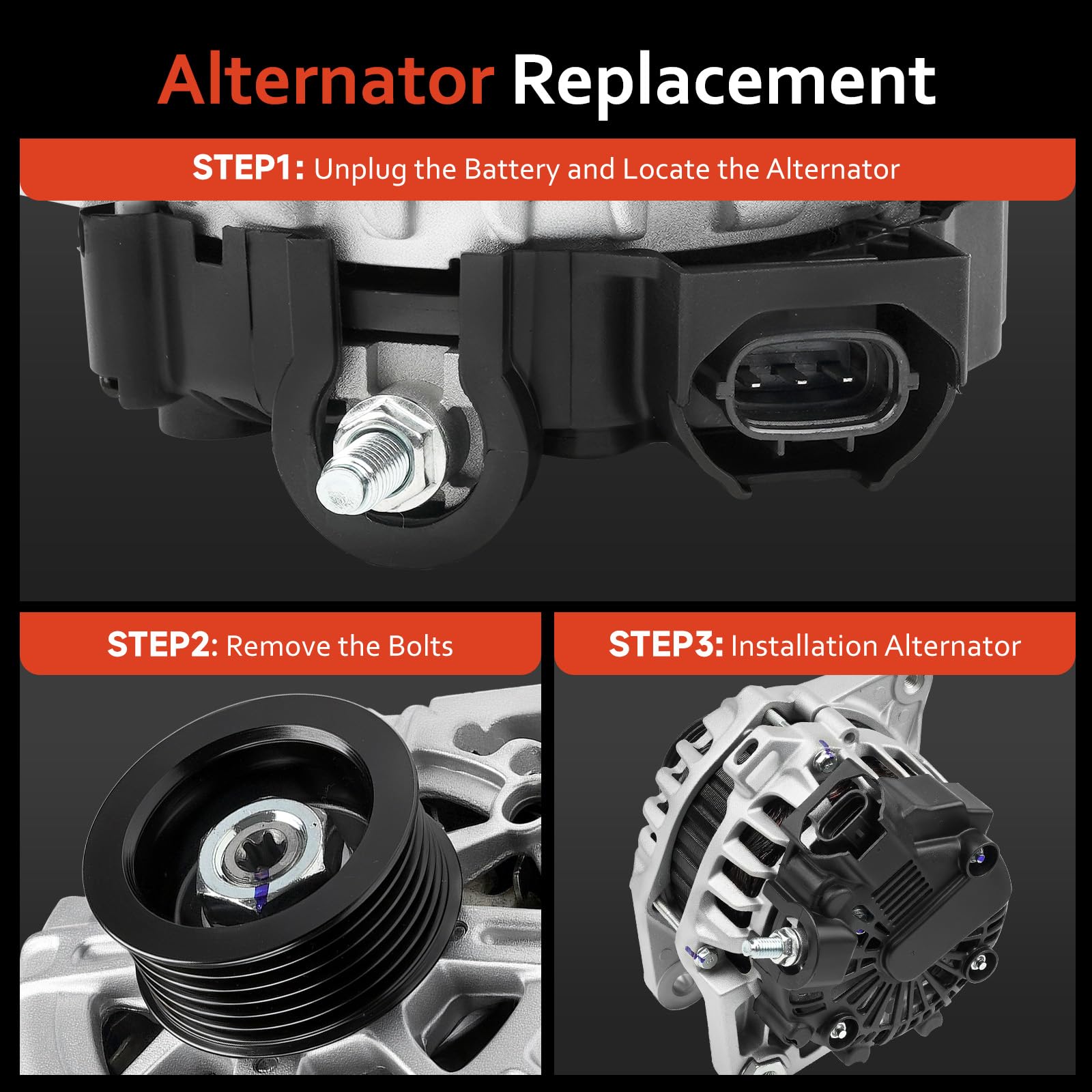 grezuton alternator label close-up showing OEM numbers for correct identification