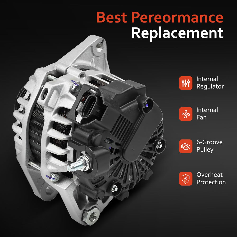 grezuton alternator beside ruler showing compact size for accurate fitment