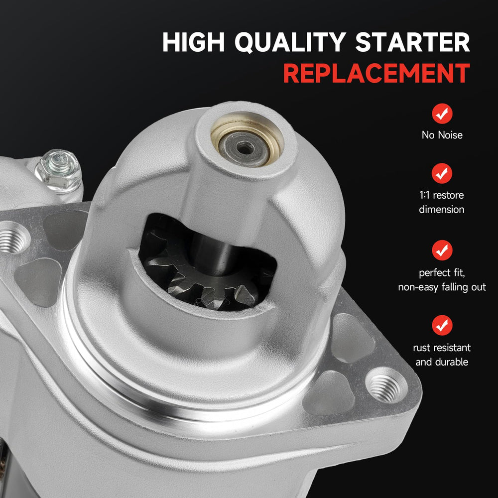 Grezuton starter installed on a Kawasaki engine demonstrating direct-fit replacement