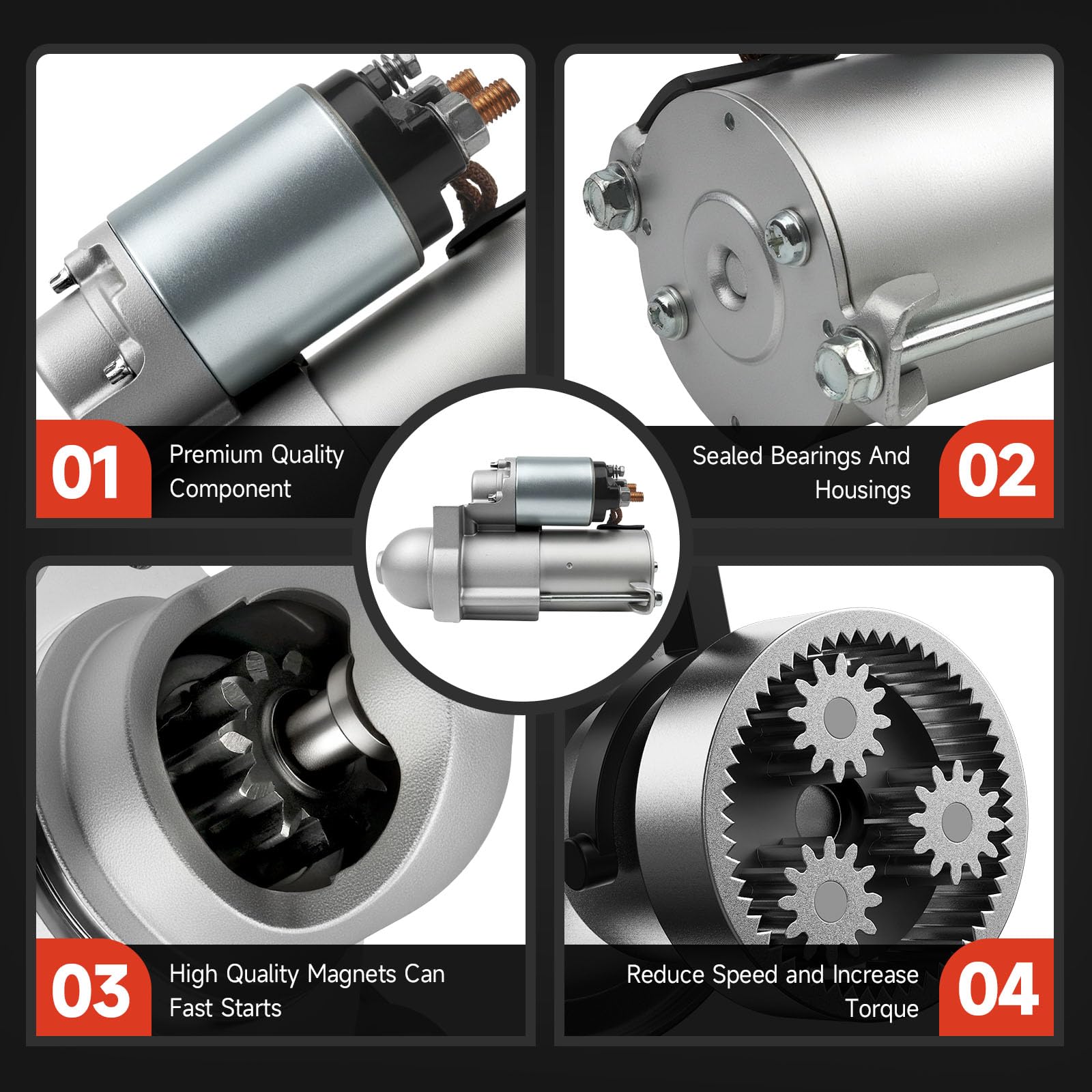 Grezuton starter label and part numbers verifying correct reference