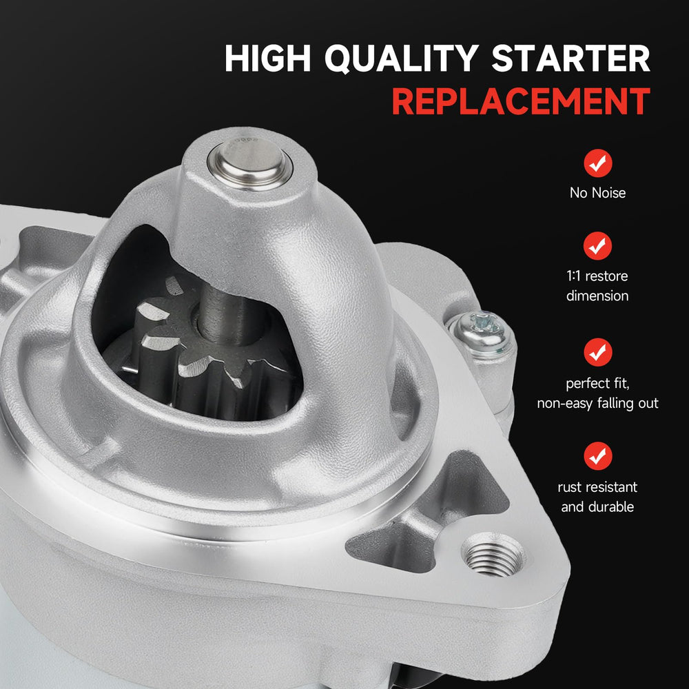 Grezuton starter mounted demonstration in engine bay for fitment confirmation and alignment