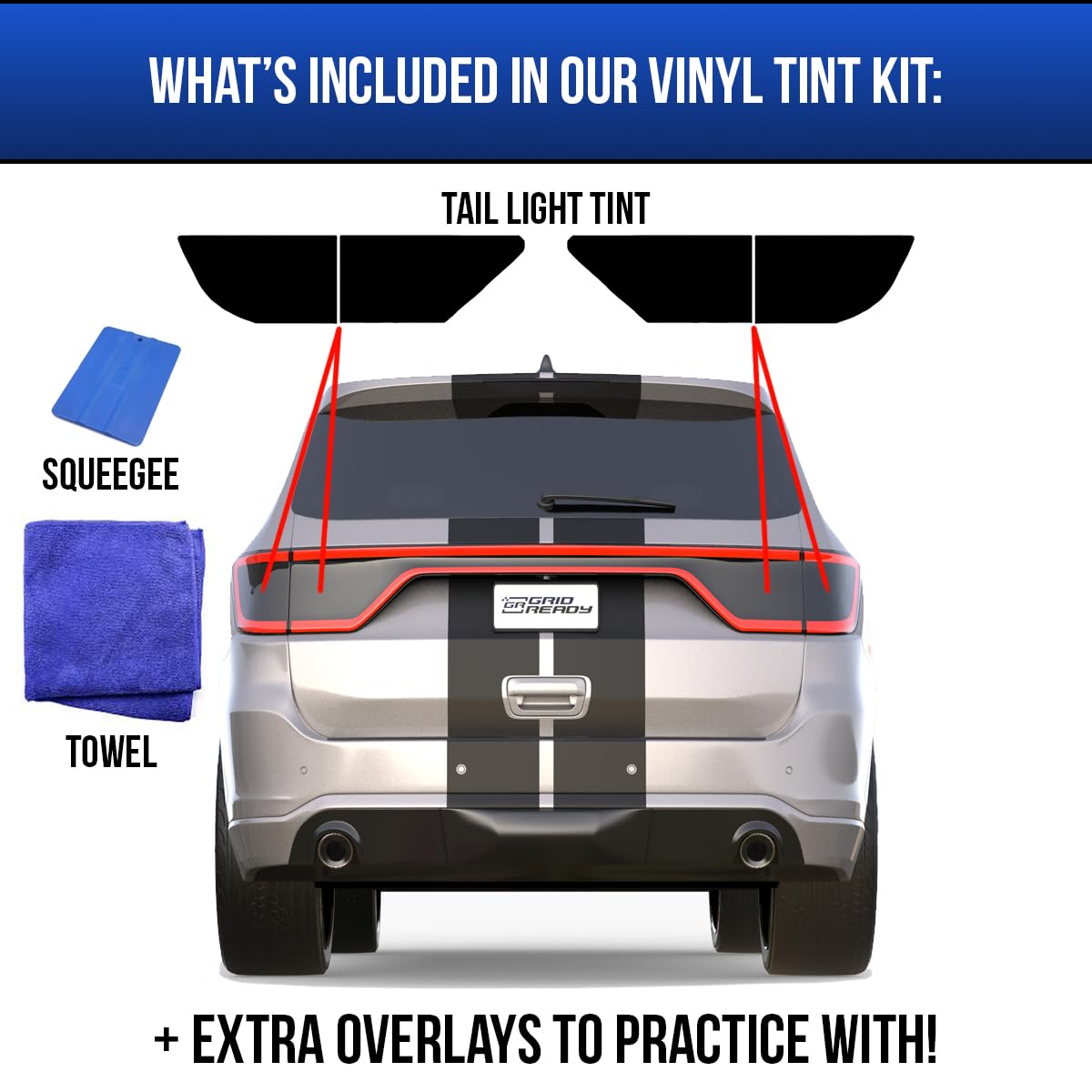 GRIDREADY kit contents and label showing extra practice pieces and instructions