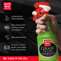 Griot's Garage being applied with microfiber on car paint for quick streak-free shine