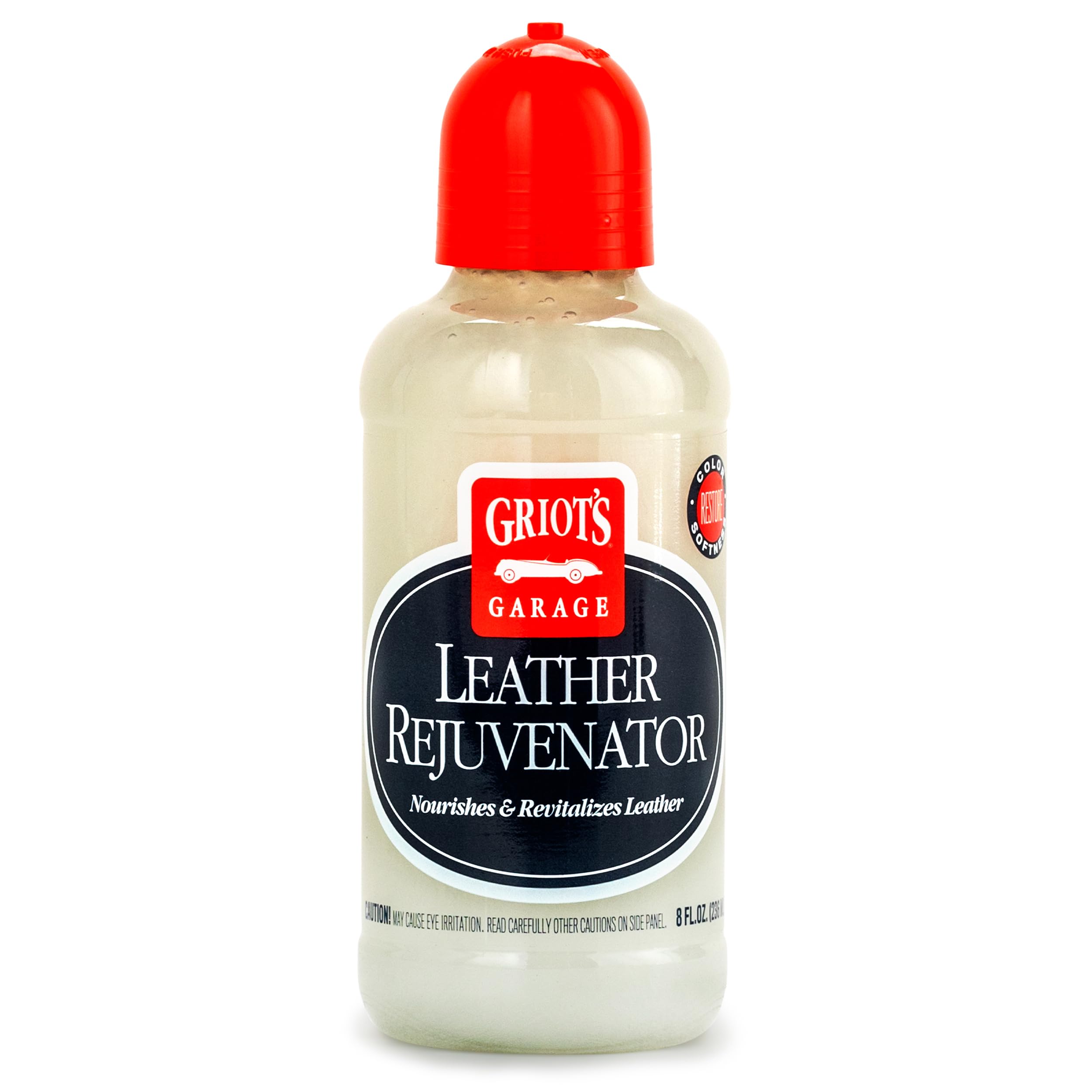 Griot's Garage bottle front view showing label and compact 8-ounce size benefit