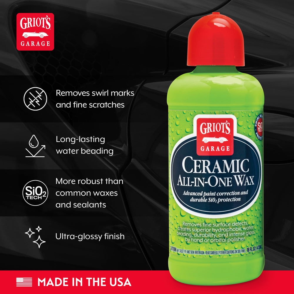 Griot's Garage being applied with a random orbital polisher for faster paint correction