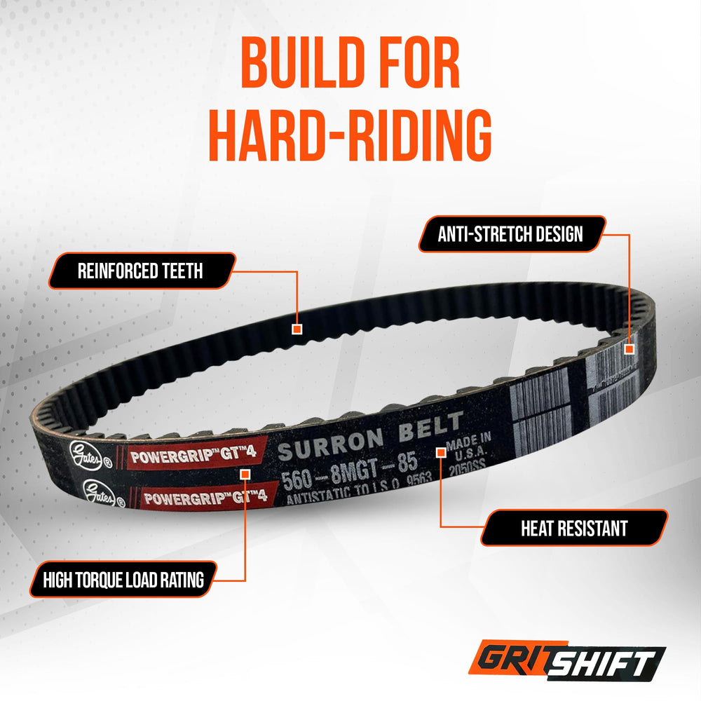 GritShift side view showing 16mm width for improved tracking benefit