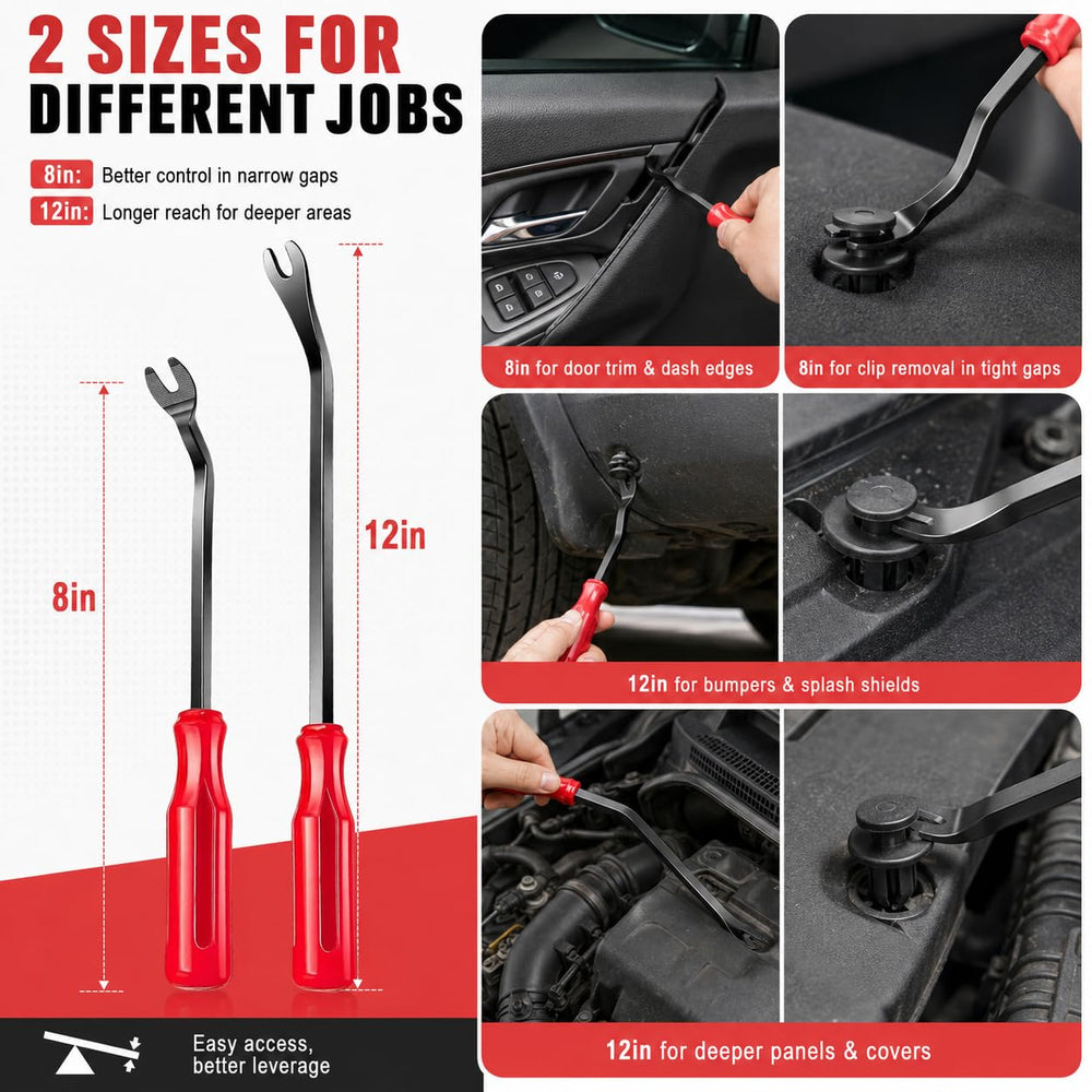 groword 8-inch and 12-inch pry tools side-by-side offering choice of control or reach
