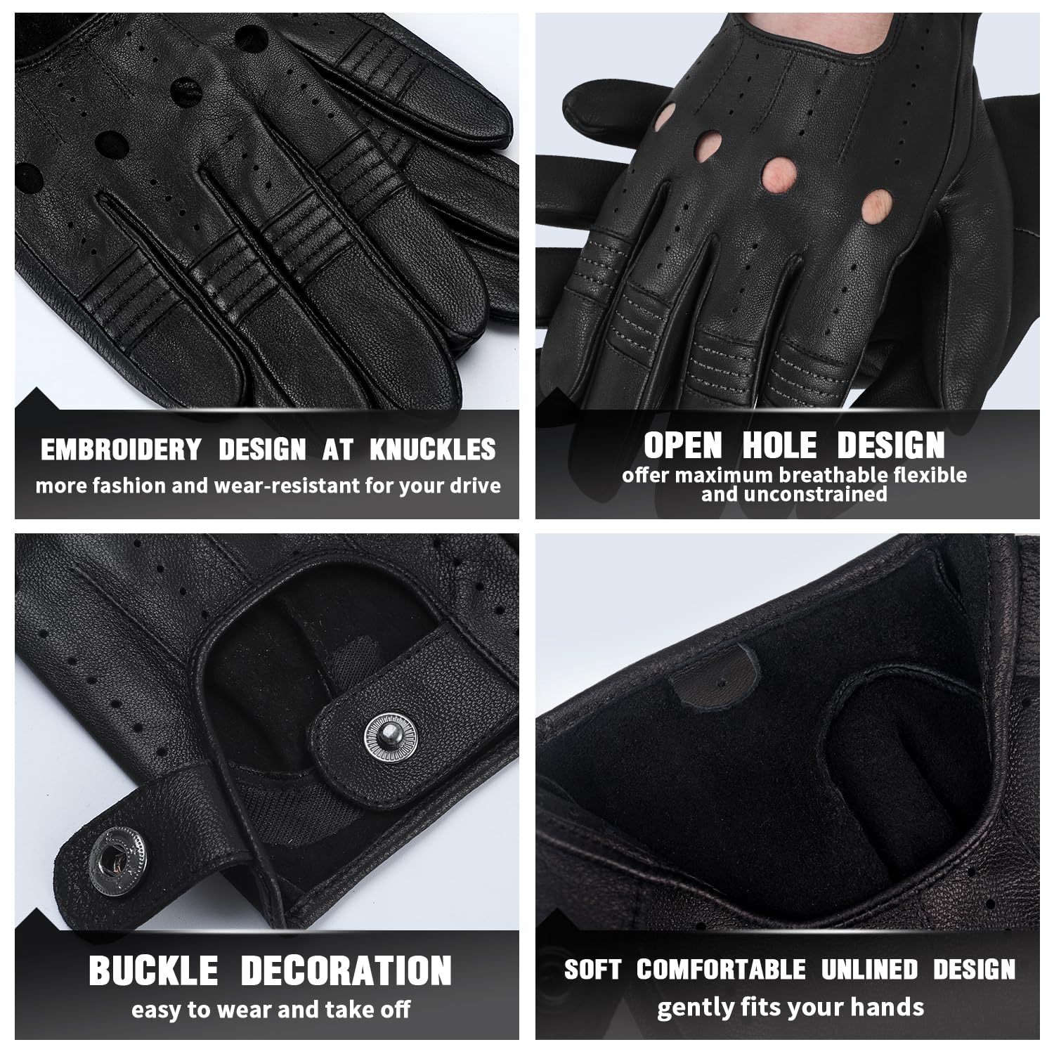 GSG gloves on hand at steering wheel improving grip and control benefit