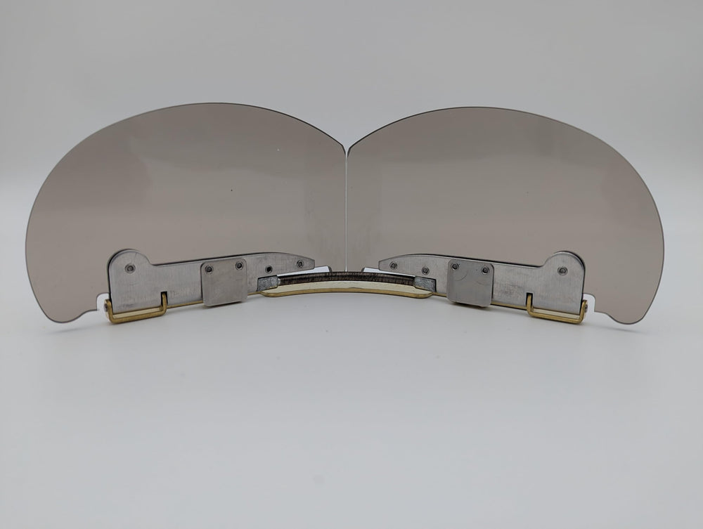 GSP Bourke smoke side profile mounted on helmet demonstrating low-profile fit