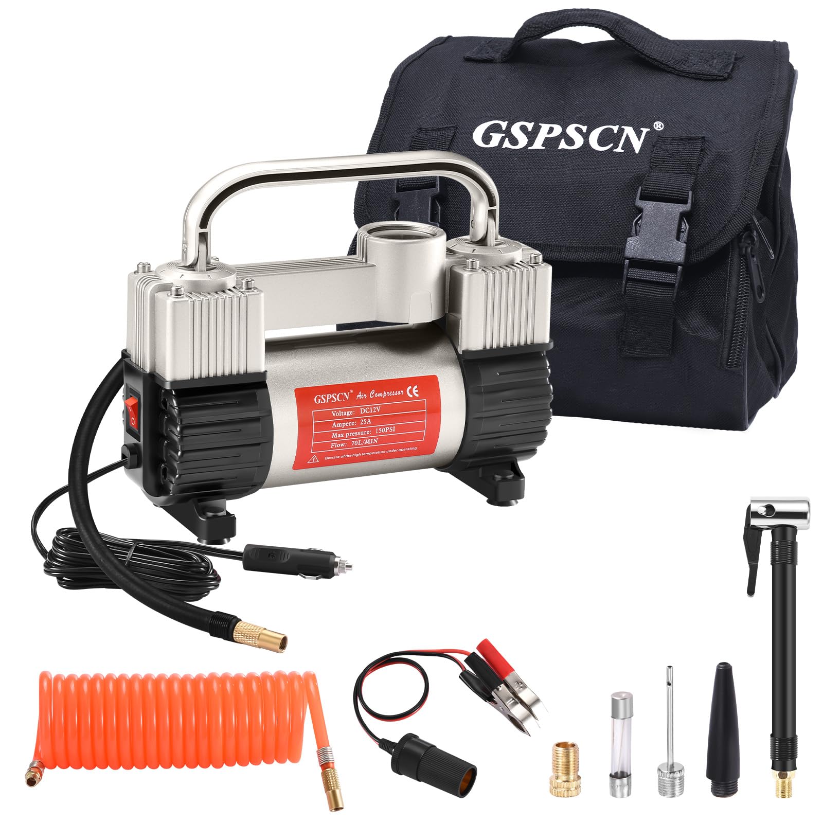 GSPSCN front view metal inflator showing compact design and fast inflation benefits