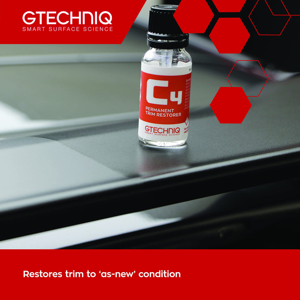Gtechniq C4 being applied to trim with applicator, demonstrating precise coverage